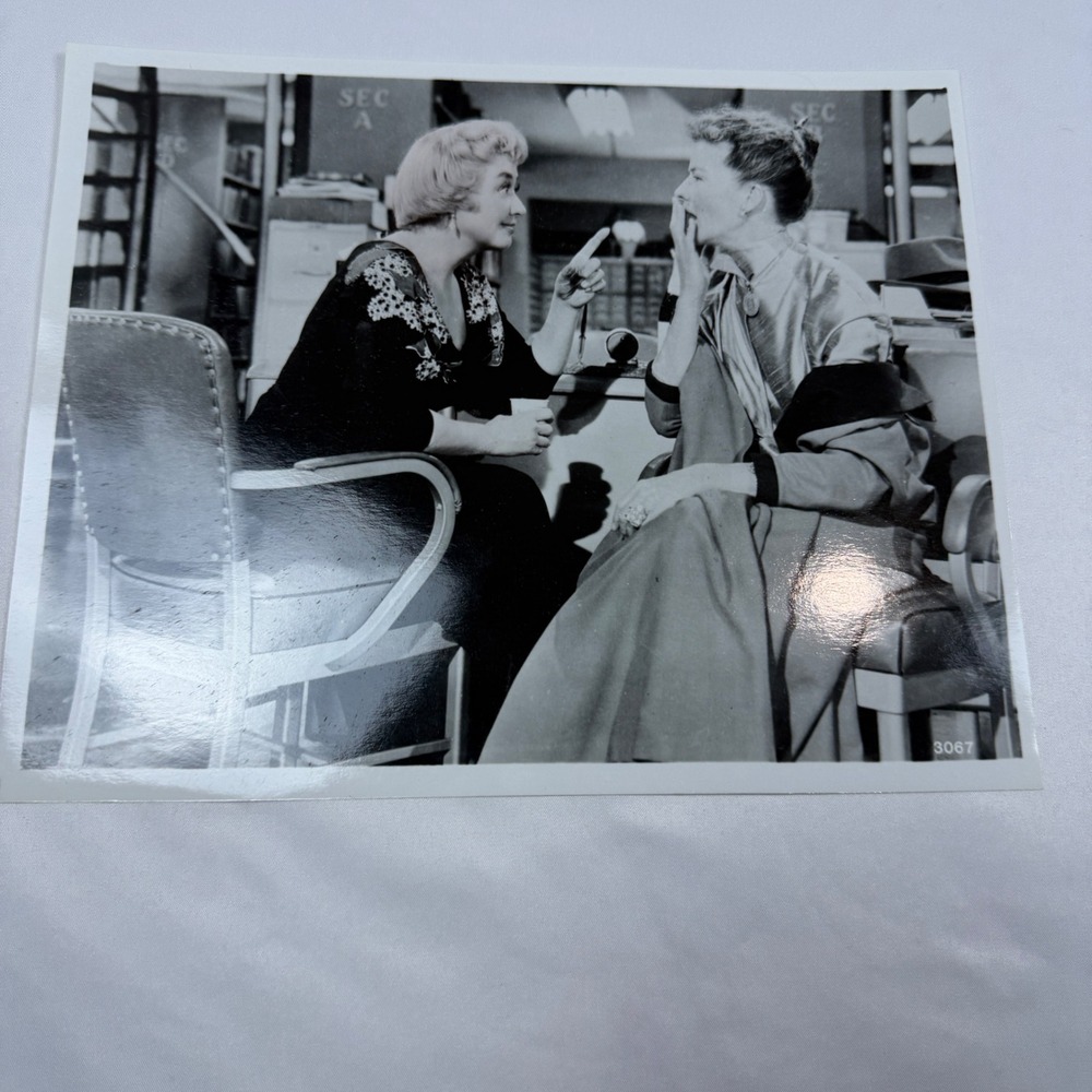 Desk Set Movie Still Katharine Hepburn Joan Blondell 8x10 B&W 1957 Press Photo